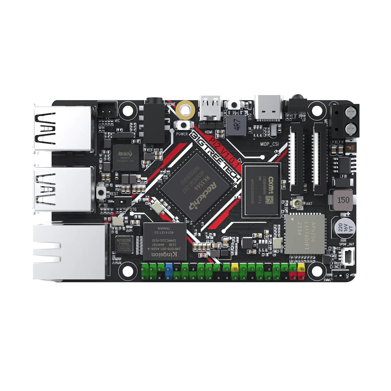 Color: Brown - BIGTREETECH BTT Pi 2 CB2 Control Board RK3566 2GB LPDDR4 32GB eMMC CSI DSI Interface For Klipper VS Raspberry PI Octopus Pro