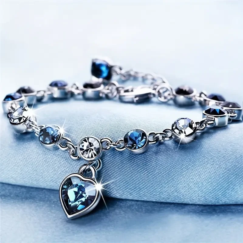 Radiant Heart Of Ocean Rhinestone Bracelet -