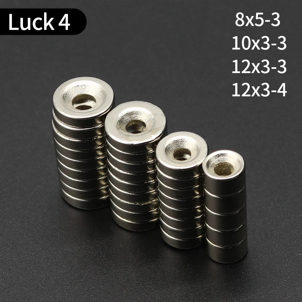 Color: grey, Size: 2m - Round Magnet 8/10/12/15/20/25/30mm x Hole3/4/5/6mm Neodymium Magnet N35 Permanent NdFeB Super Strong Powerful Magnets With hole