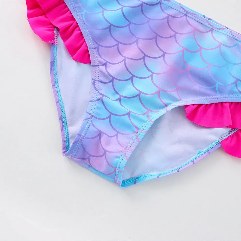 Color: APRICOT, Size: XS - Lilo Stitch Girls Swimsuit One-Piece Bathing Suits Children's Dresses Summer Swimwear Beach Suit Kids Wear Fashion Mermaid Fish