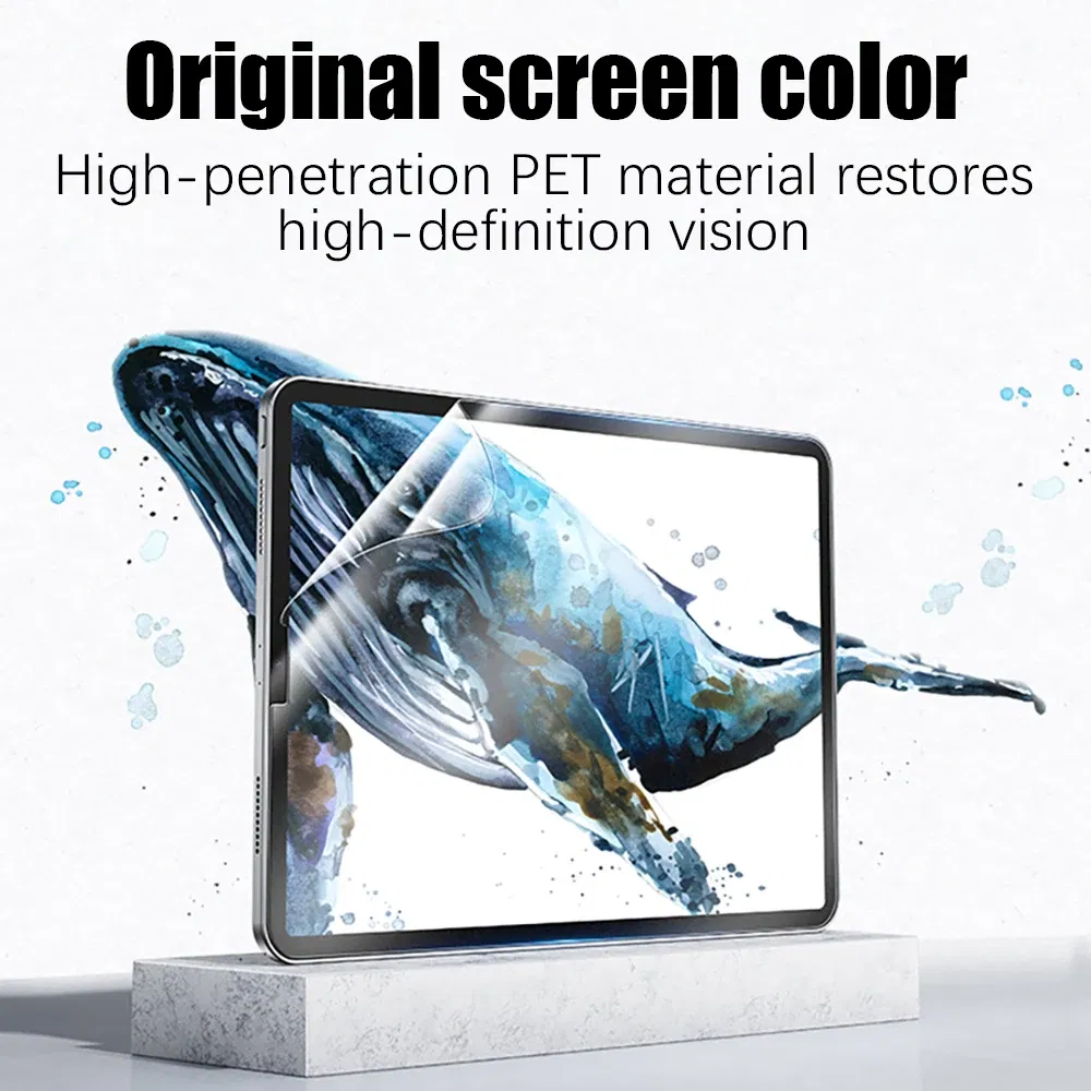 Color: black - Like Paper Film Screen Protector For iPad Air 13 11 5 4 3 M2 M4 2024 Pro 12.9 12 9 10th 9th 8th 7th Generation Mini 6 Matte Film