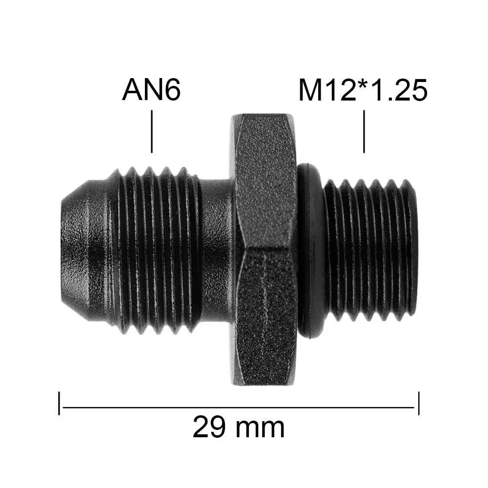 Color: Orange - Universal Aluminum Alloy AN6 8 10 12 To AN To M16x1.5 M18x1.5 Metric Fuel Hose Adapter Pipe Thread Fitting CAR OIL COOLER SYSTEM