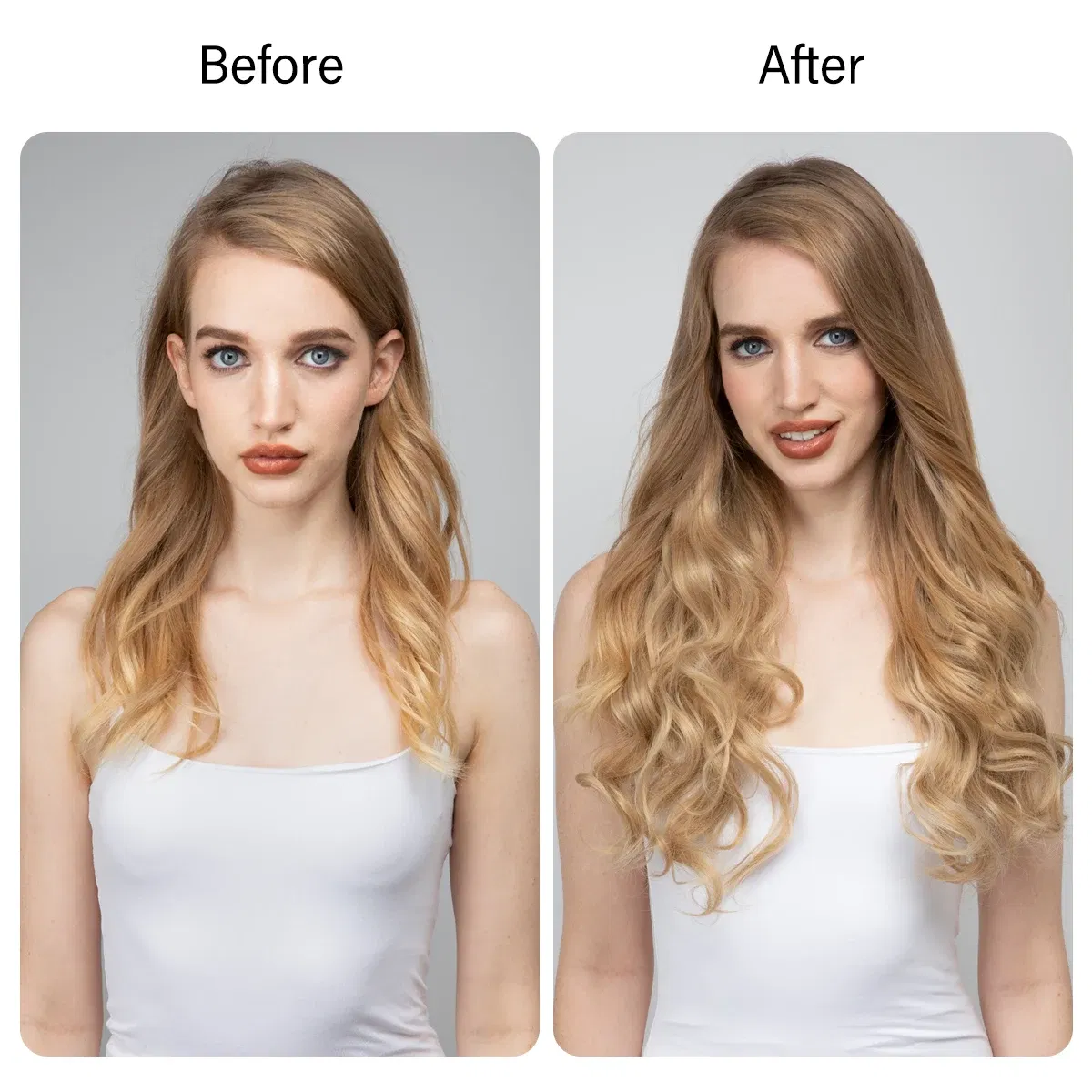 Color: T1B/33/27, Stretched Length: 18inches - Synthetic No Clip Wave Hair Extensions Ombre Natural Black Blonde Pink One Piece False Hairpiece Fish Line Fake Hair Piece