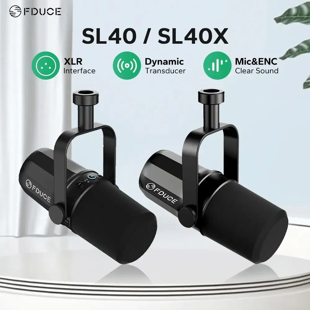 Color: multi - FDUCE Dynamic Microphone SL40X/SL40 Metal Built-in Headset Output Sound Insulation For Podcasts,Live Broadcast and Games