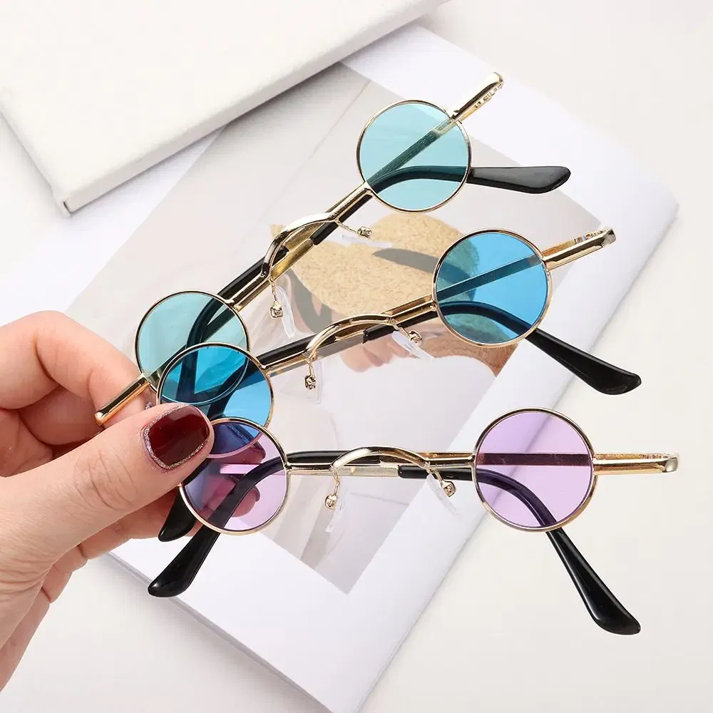 Lenses Color: WHITE, Frame Color: WHITE - Small Round Rock Punk Sunglasses for Women Men Ultra Metal Frame Hip Hop Sun Glasses Candy Color Fashion Shades Driving Eyewear