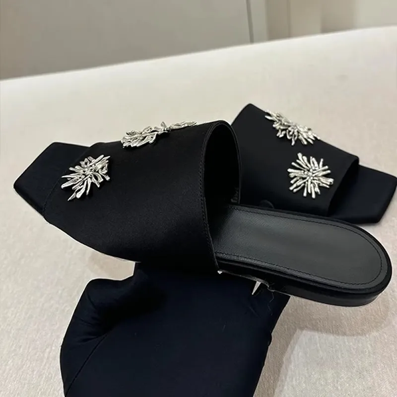 Color: black, Shoe Size: 38 - Women's Summer Shoes Natural Sude Sandals Ladies Genuine Leather Green Black Sandals Fashion Women's Shoes Outer Wear Slippers
