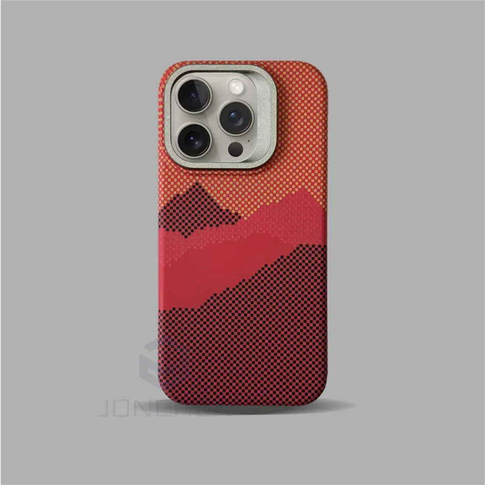 Color: Clear, Material: Plastic - Luxury Magnetic Stand Metal Lens Relief Carbon Fibre Pattern For Magsafe Case For iPhone 15 14 13 Pro Max Shockproof Back Cover