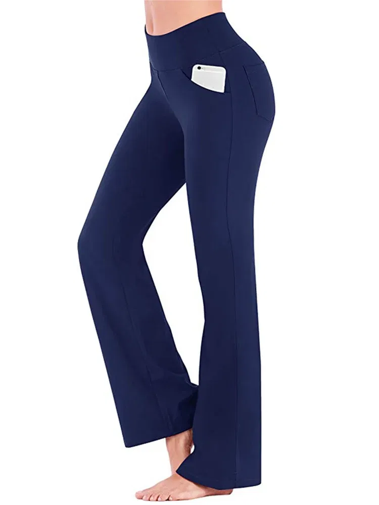 Color: GRAY, Size: M - Ogilvy Mather Solid Elegant Female Lady Women's Legs Pants Palazzo Flared Wide Killer High Waist OL Ladies Career Long Trousers