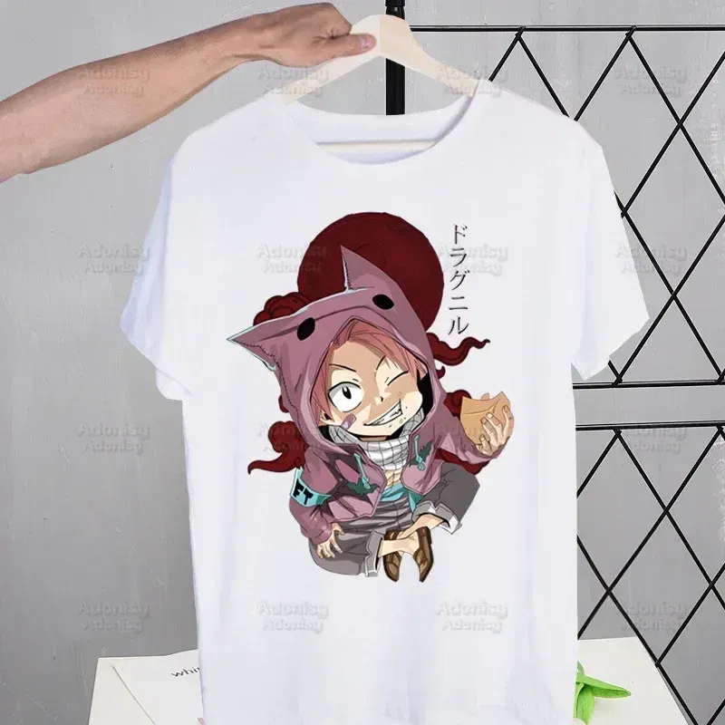 Color: Red, Size: S - Anime Fairy Tail Cartoon Natsu Erza Gray Lucy T-shirts Summer Men/Women Hip Hop Tshirt Streetwear t shirts Short Sleeve Tops