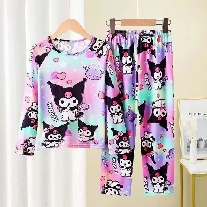 Color: Red, Kid Size: 18m - 2pcs/set New Disney Stitch Children Pyjamas for Boys and Girls Sets Kid Minnie Home Wear Travel Casual Sleepwear Suit Cute Gift