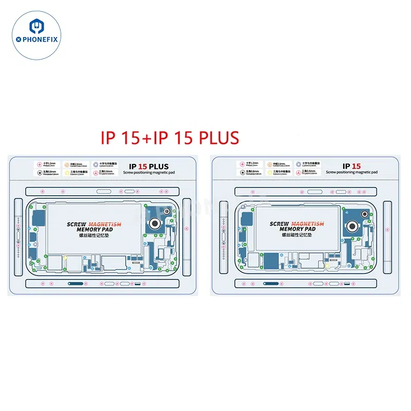 Color: Beige - Soft Magnetic Screw Positioning Keeper Chart for iPhone X-15Pro Max Disassembly Double Sided Screw Setting Opening Guiding Mat