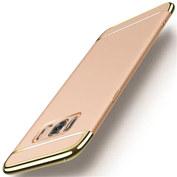 Color: Gold, Material: PVC - Luxury 3 in 1 Case for Samsung Galaxy S6 S7 Edge S8 S9 S10 Plus Note 8 9 Hard Cover J3 J5 J7 Pro 2017 J4 J6 J8 2018 A20 A30 A50