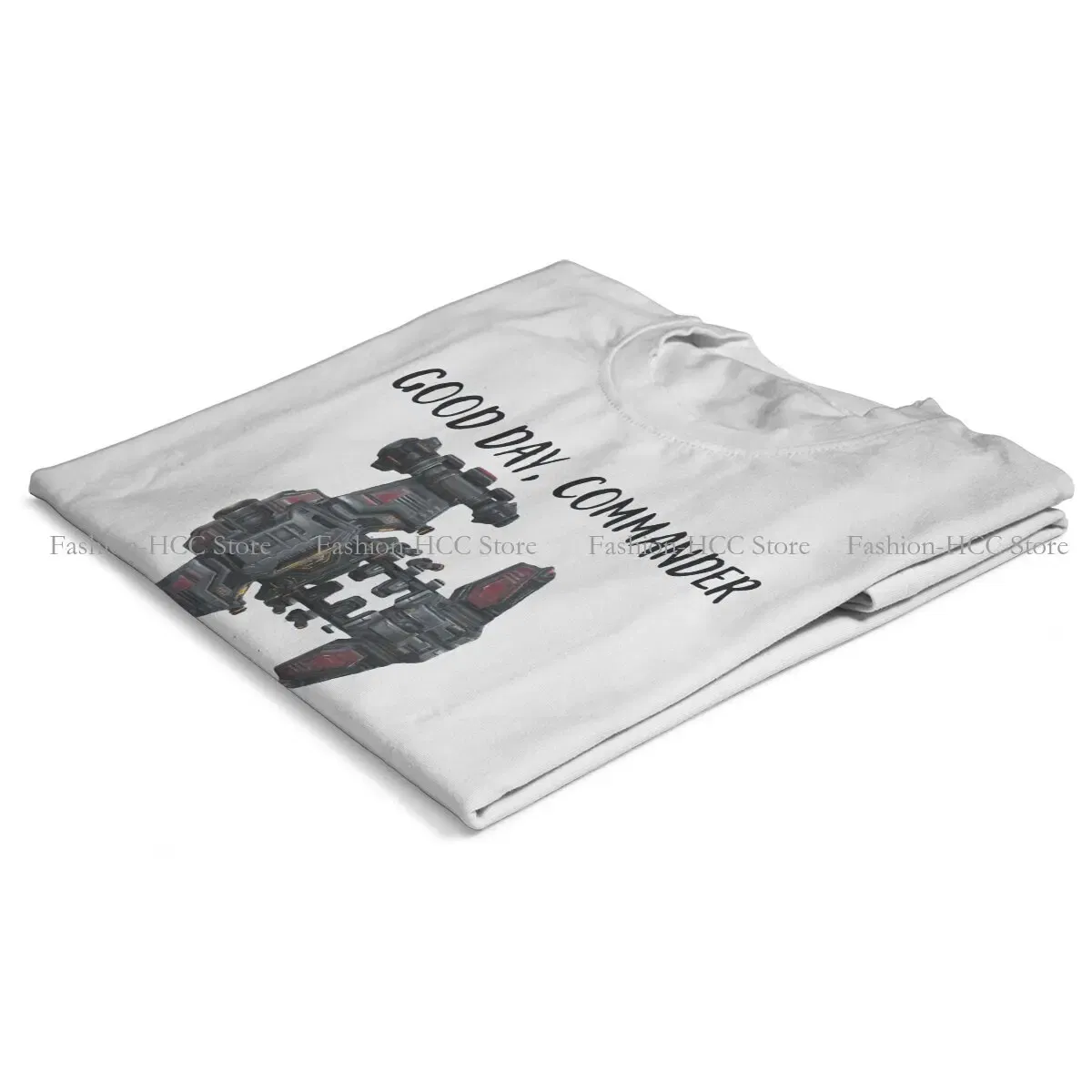 Color: WHITE, Size: L - StarCraft Military Science Game Polyester TShirts Battlecruiser Personalize Homme T Shirt Hipster Tops