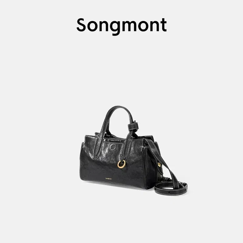 Color: WHITE - Songmont Tracing Collection Briefcase, Full-Grain Leather Travel Laptop Bag for Work Commute