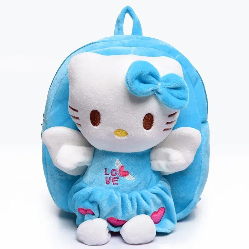Color: black - Cartoon cute children schoolbag kindergarten small class baby backpack kt cat Mickey 1-3 years old plush backpack