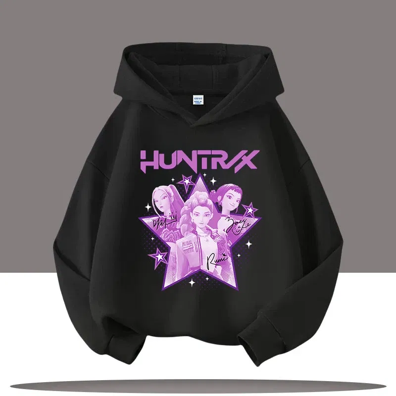 Color: Gold, Kid Size: 10 - Y2K KPop Demon Hunters Hoodies Teenage Girls Boys Rumi KPop Demon Hunters Hoody Autumn Casual Long Sleeve Children's Clothing