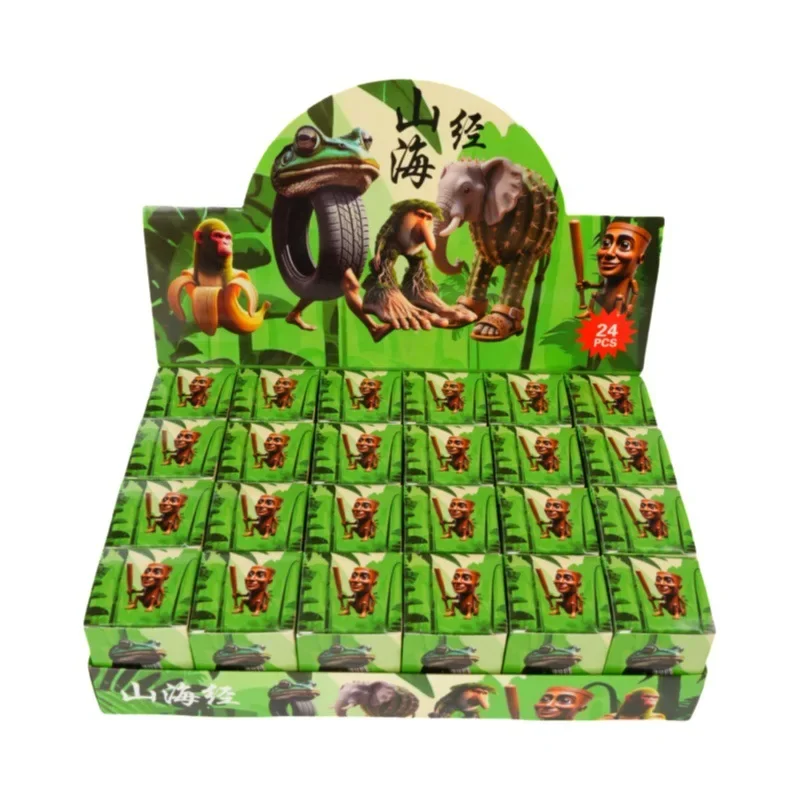 Color: GRAY - 24PCS Italian Brainrot Blind Box Toy Tungtungtung Sahur Tralarero Tralala Bombardinocrocodilo Figures Key Chain Birthday Gift