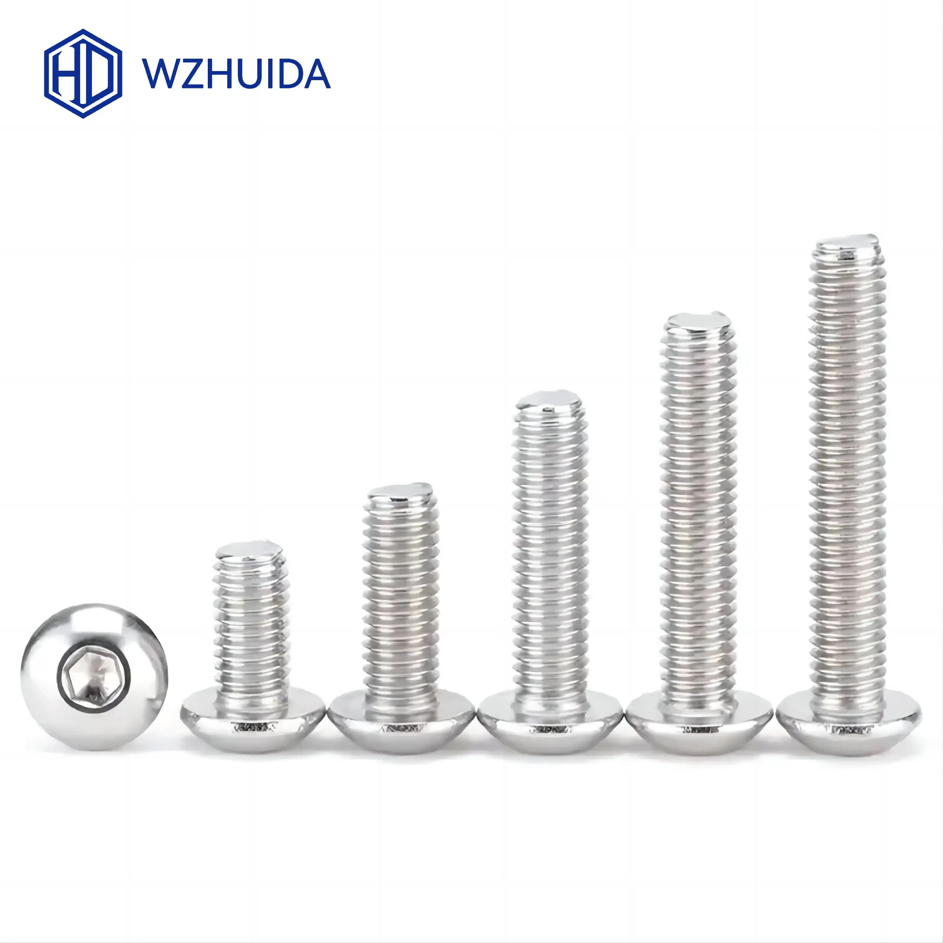 Size: M3.5, Length: 80mm - 5-50pcs M2 M3 M4 M5 M6 M8 M10 Hex Socket Button Head Cap Screws Stainless Steel ISO7380