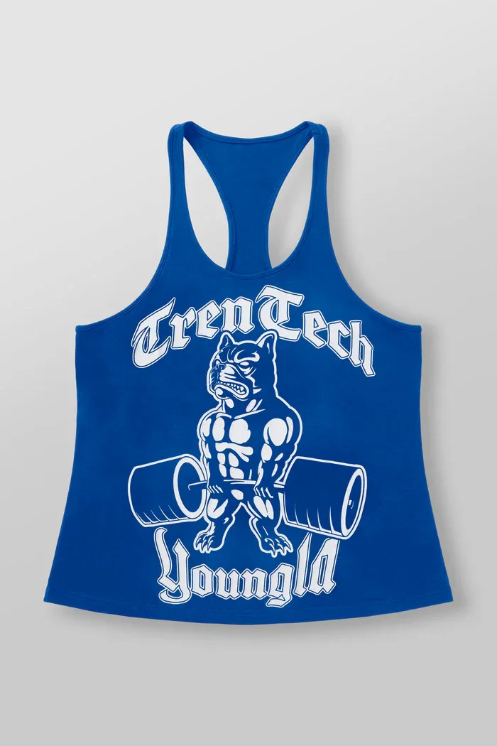 Color: SKY BLUE, Size: M - Young American new men's I-vest sports fitness hurdle sleeveless cotton loose running vest