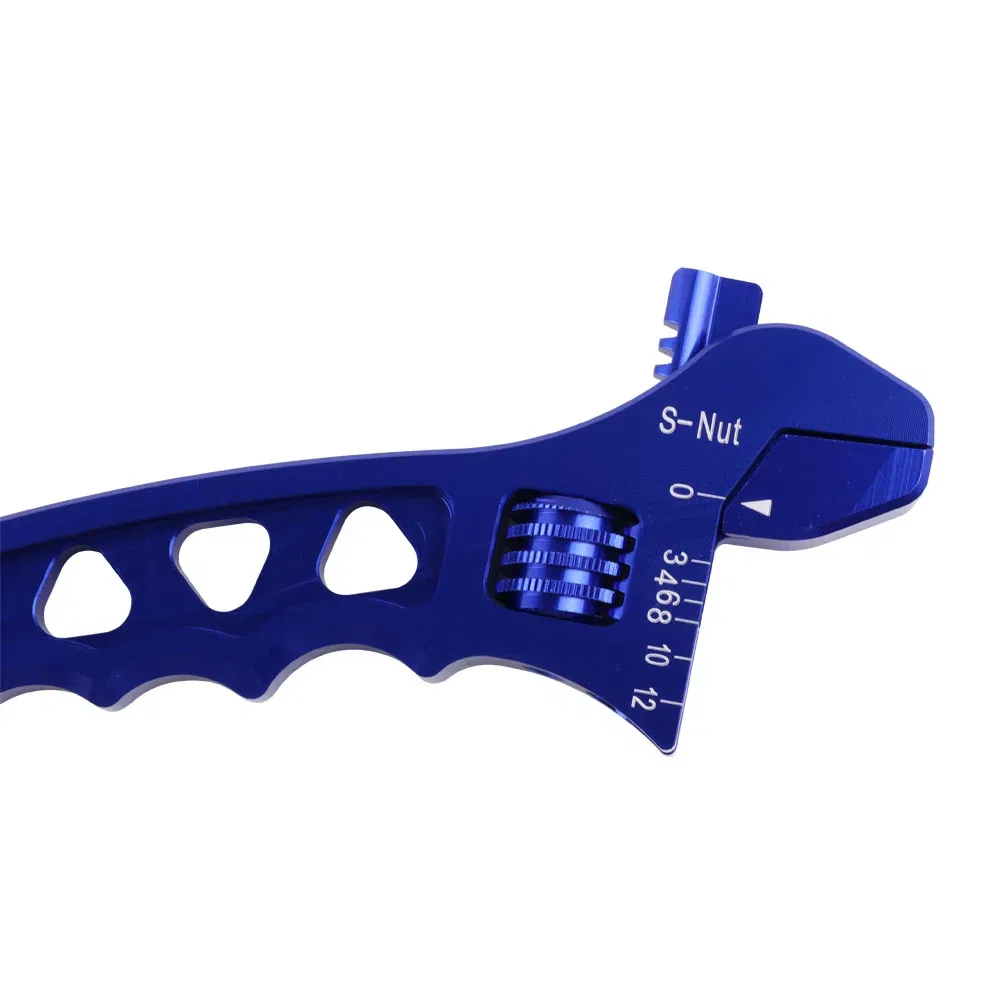 Color: Blue - Blue Red Black Adjustable AN 3 4 6 8 10 12 Aluminum WRENCH HOSE Fitting Tool Aluminum Spanner AN3-AN12 Hose Fitting