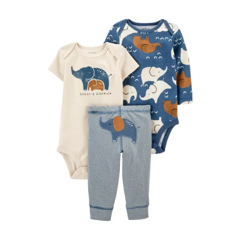 Color: green, Ships From: CHINA, Kid Size: 9M - 3PCS Baby Boy Clothes Autumn Newborn Baby Clothes Bodysuits+Pants Animal Outfit Infant Pajama Pure Cotton Sets 0-24M Jumpsuit