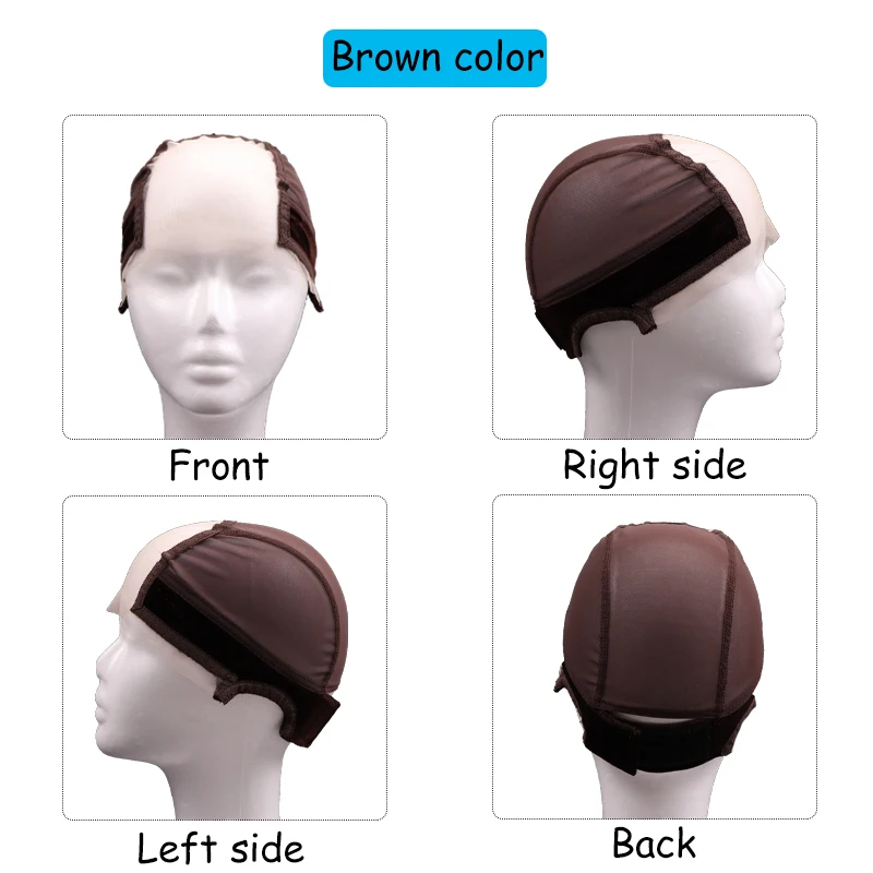 Color: Jet-black - Female Headband Wig Cap Hd Lace Wig Cap For Wig Making U Part Wig Caps With Adjustable Velvet Wig Grip To Wear Wig Nude Hair Net