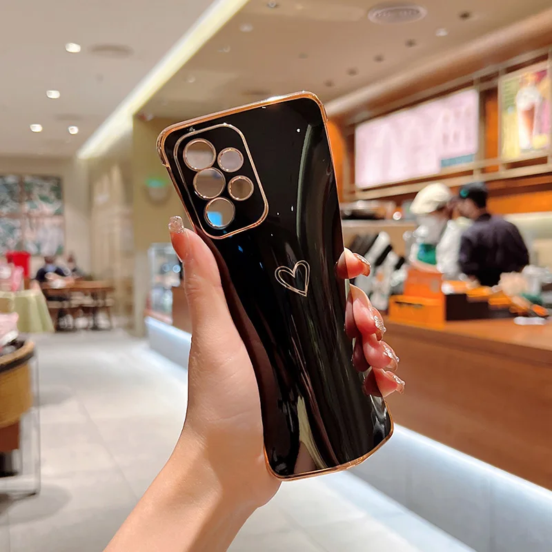 Color: MULTI, Compatible-Phone Models: For iPhone 12, Ships From: CHINA - Electroplating Love Heart Phone Case For Samsung Galaxy S25 S24 Ultra S23 S22 A13 A14 A52 A53 Protect Lens Shockproof Back Cover