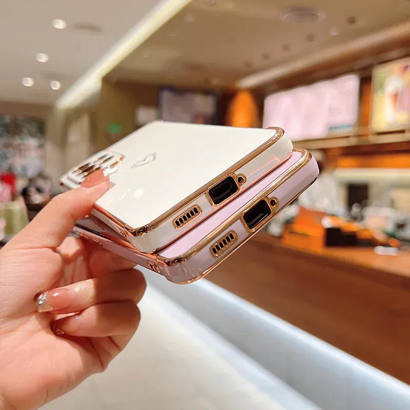 Color: MULTI, Compatible-Phone Models: For iPhone 12, Ships From: CHINA - Electroplating Love Heart Phone Case For Samsung Galaxy S25 S24 Ultra S23 S22 A13 A14 A52 A53 Protect Lens Shockproof Back Cover
