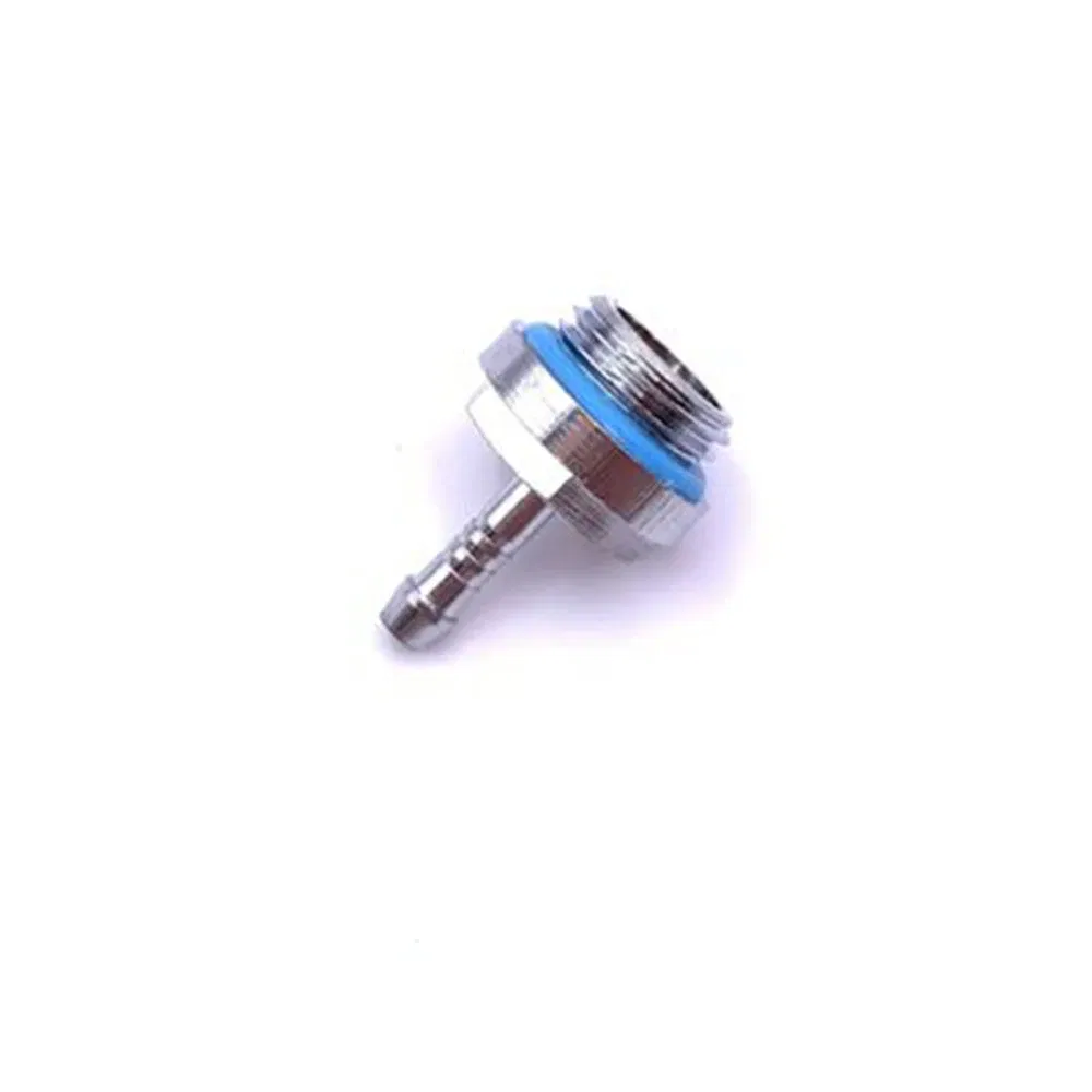 Color: Blue - 6pcs PC Water Cooling Barb Fitting Two-Touch Fitting G1/4 Thread Barb Connector for Computer Cooling System 4/6/7.2/9/11/14mm