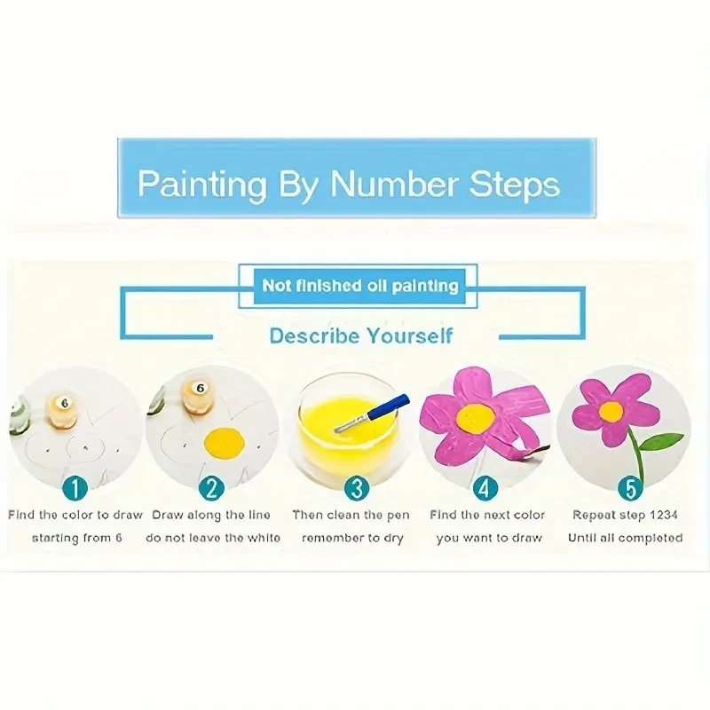 Paint By Number Kit on Canvas 40x50 cm with Wooden Frame  Glowing Tulips