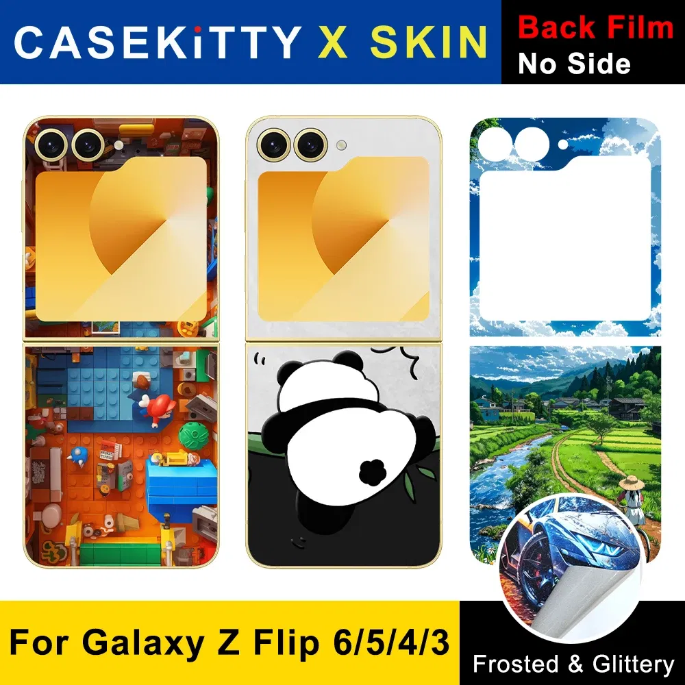 Color: Lucent, Bundle: bundle 18 - CASEKiTTY Skin For Galaxy Z Flip 5 Back Film Samsung Z Flip 6 Sticker Flip 4 3 Protective Decal Wrap Back Cover Screen Protector