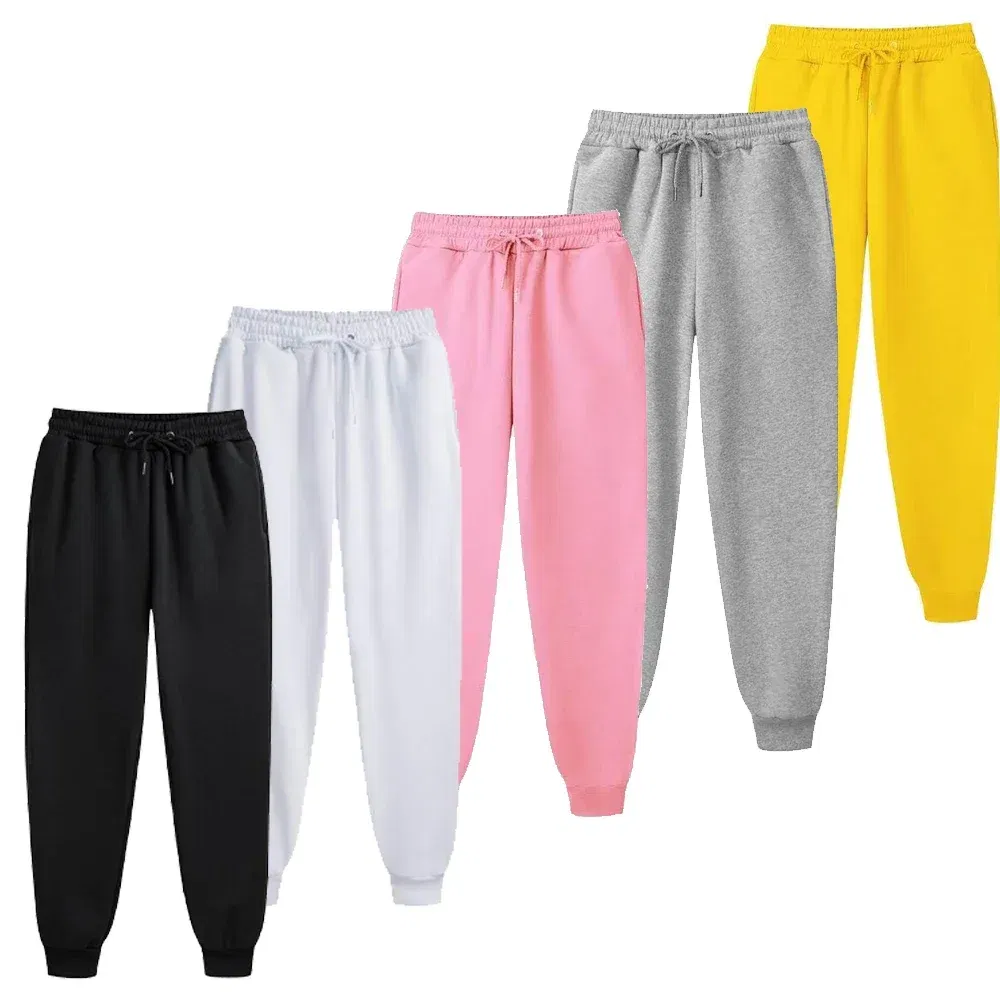 Color: green, Size: M - Men's Casual Sweatpants Fleece Sports Pants Unisex Fashion Solid Loose Trousers Streetwear Autumn Winter Jogging Fitness Pants