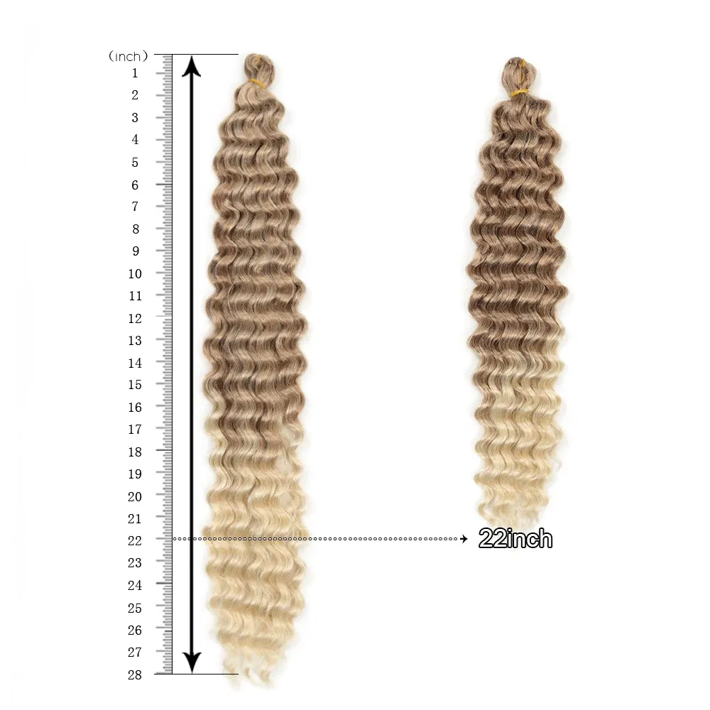Color: #27, Ships From: CN, Stretched Length: 22inches, Bulk Buy: 1Pcs/Lot - 22-28 Inch Freetress Deep Twist Crochet Hair Natural Synthetic Braids Hair Ombre Crochet Braiding Hair Extensions Hair Expo City