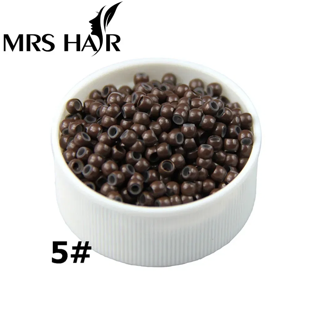 Color: Red - 500pcs Silicone Hair Beads Nano Ring Micro Beads Fashion Salon Hairstylist Dreadlock Hair Extension Tools 8 Colors