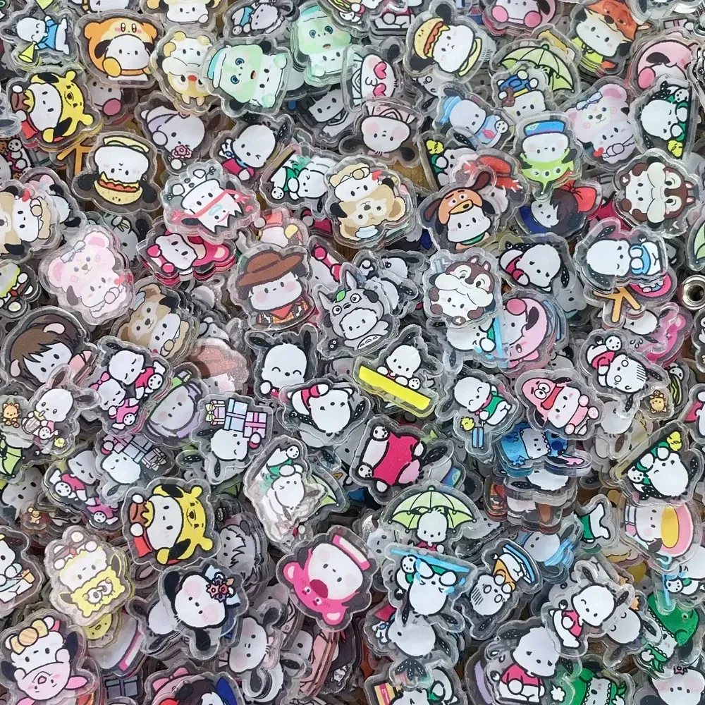 Color: Yellow, Size: 12" - 2cm 100g Sanrio Kuromi Hello Kitty Crayon Shin-chan Anime Collection Acrylic Pendant DIY Accessory Keychain PP Clip Patch