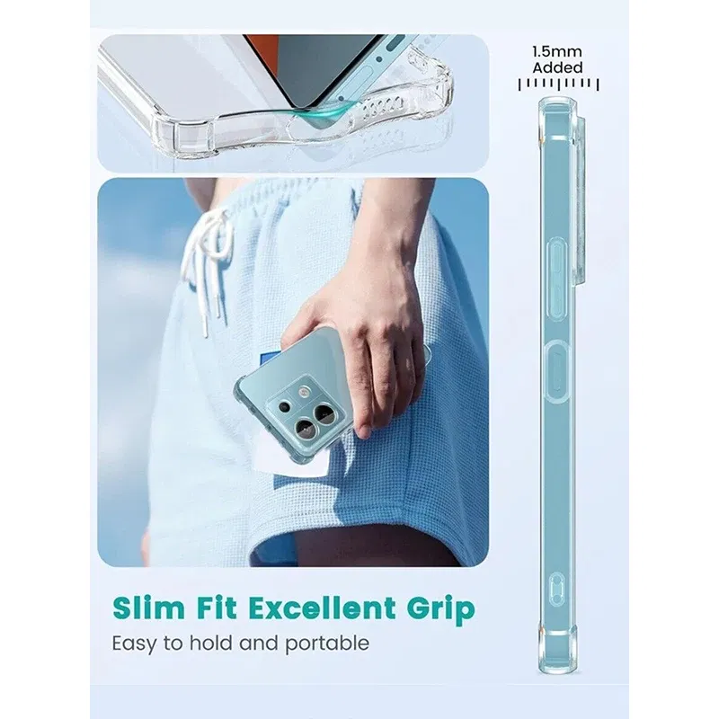 Color: GRAY - Luxury Clear Shockproof Case For Xiaomi Redmi Note 13 12 11 Pro Plus Phone Cover on Redmi Note 10 9 PRO MAX 10S 9S Back Cover