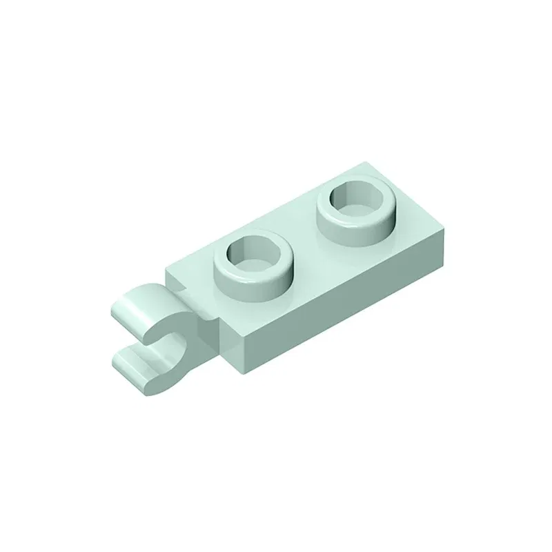 Color: WHITE - Gobricks 10PCS Bricks PLATE 2X1 W/HOLDER VERTICAL Compatible with 63868 children's toys Assembles Building Blocks Technical 2022