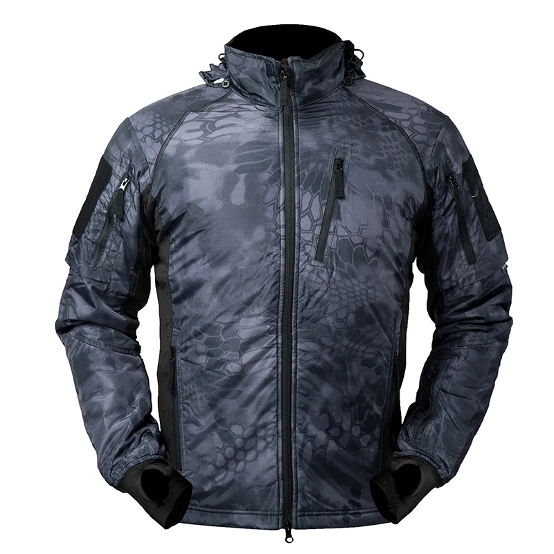 Color: Gold, Size: XXXL - Mege Men's Tactical Jacket Coat Fleece Parka Outdoor Outwear Lightweight Gear