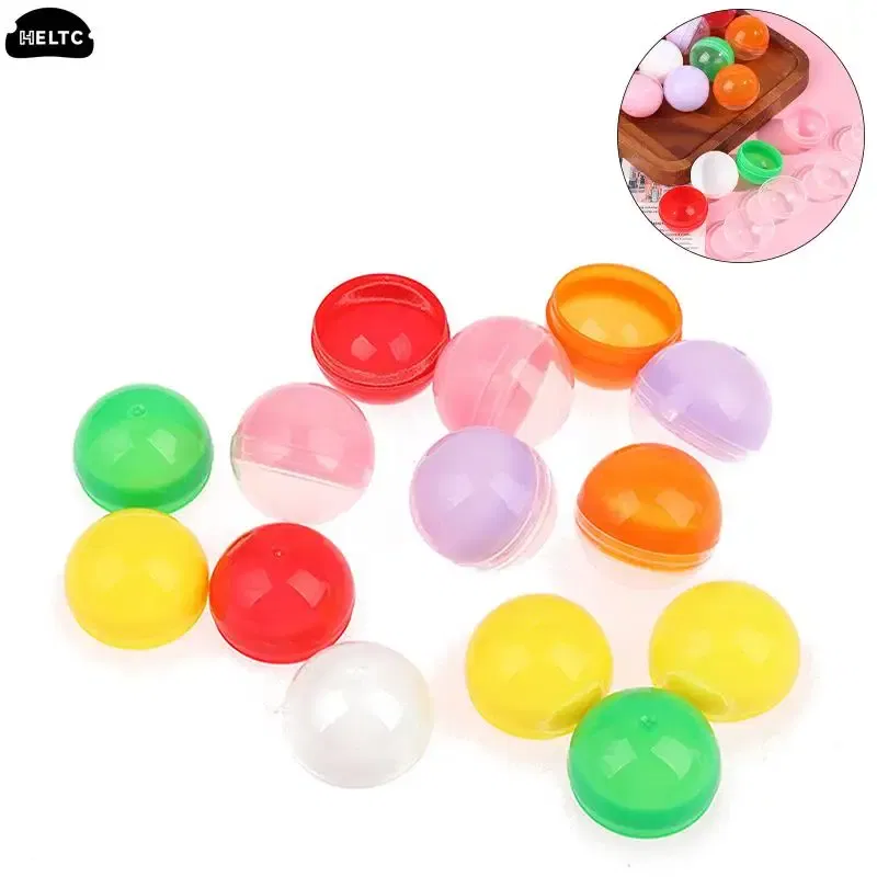 Color: Deep Sapphire - 50pc Mini 28/32MM Clear Transparency Plastic Capsule Toy Surprise Ball Tiny Container Making Things Model Gashapon toy Random