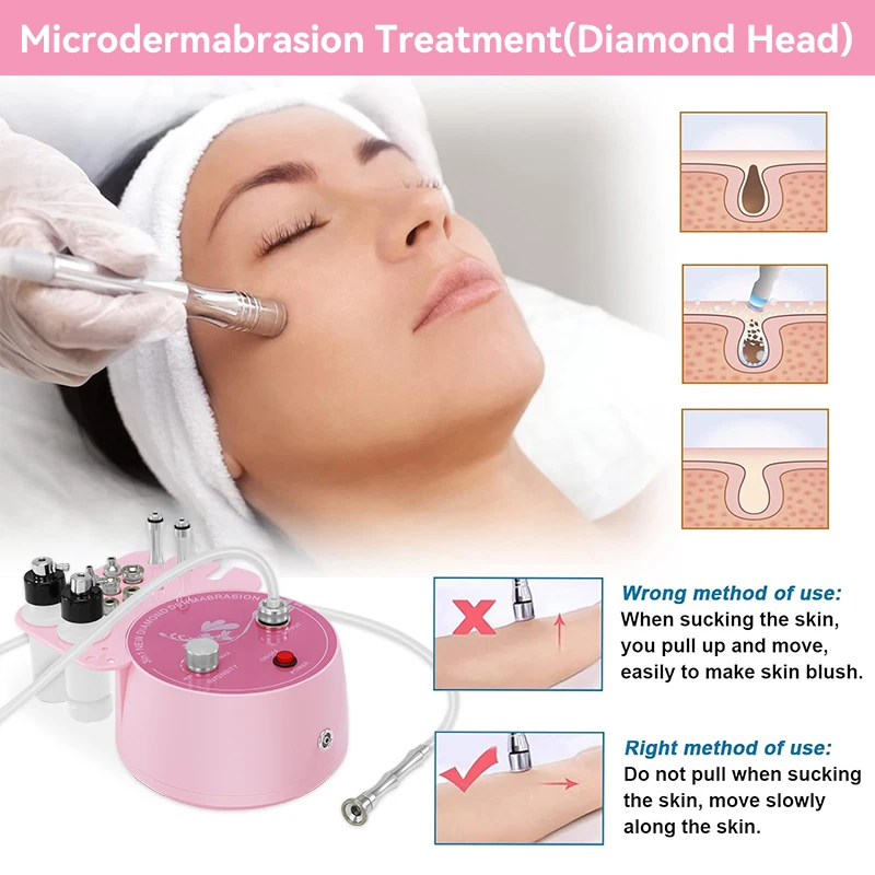 Color: Gold, Ships From: CHINA - 3 in 1 Diamond Microdermabrasion Dermabrasion Machine For Facial Blackhead Removal Acne Wrinkle Skin Care Device