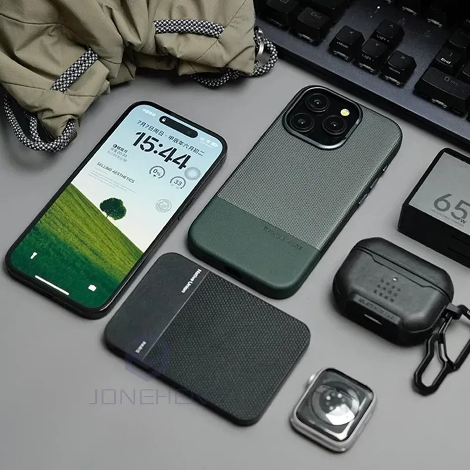 Color: Blue, Material: Plastic - Business Hit Color Relief Leather Case For iPhone 16 15 14 13 Pro Max For Magsafe Magnetic Wireless Charge Alloy Len Cover Bag