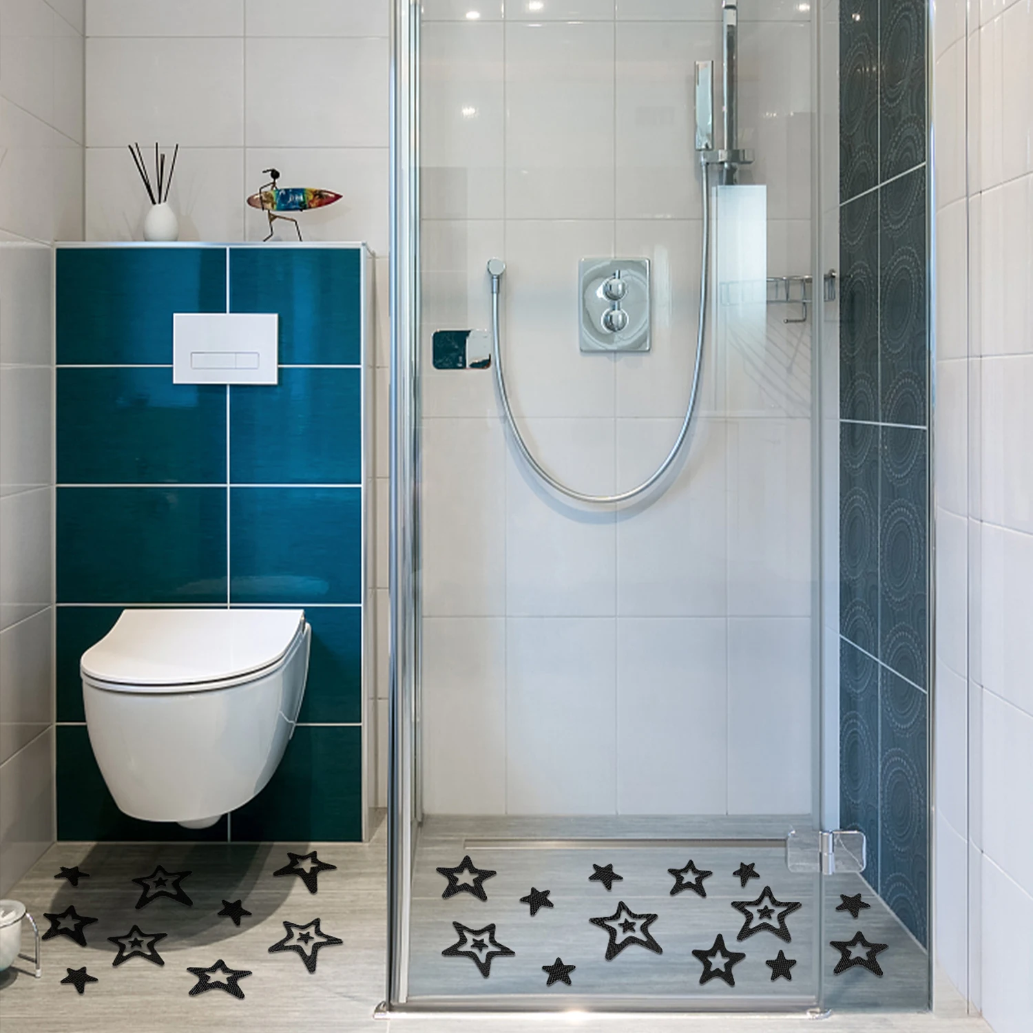 Color: DARK GRAY, Ships From: CHINA, Specification: 1700MMx2400MM - 30PCS PEVA Shower Room Staircase Floor Shoe Sole Anti-slip Tape, Safety Full Stop Slide Pad Bathroom Bathtub Anti-skid Stickers