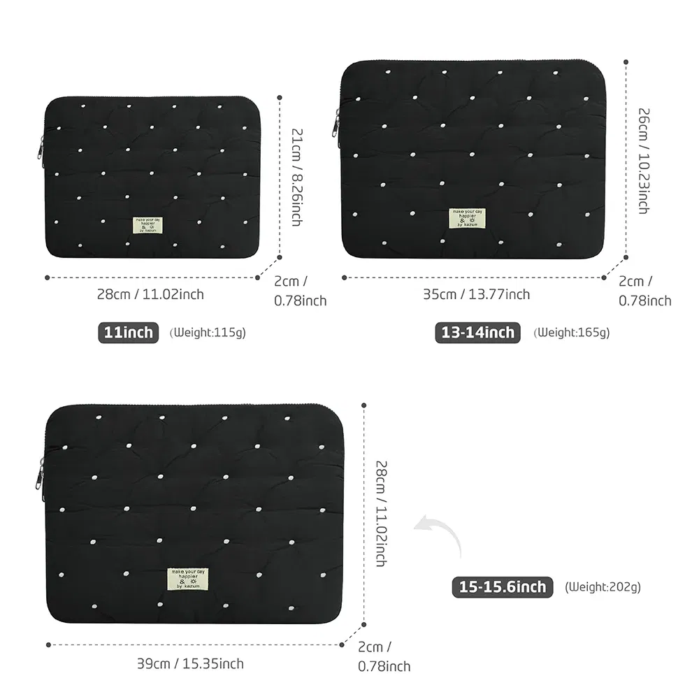 Color: Beige, Size: 15.6-inch - Laptop bag for macbook air 13 case 13-14 Inch puffy notebook pouch 15-16Inch Cute laptop sleeve 9-11 Inch Tablet Sleeve girl bag
