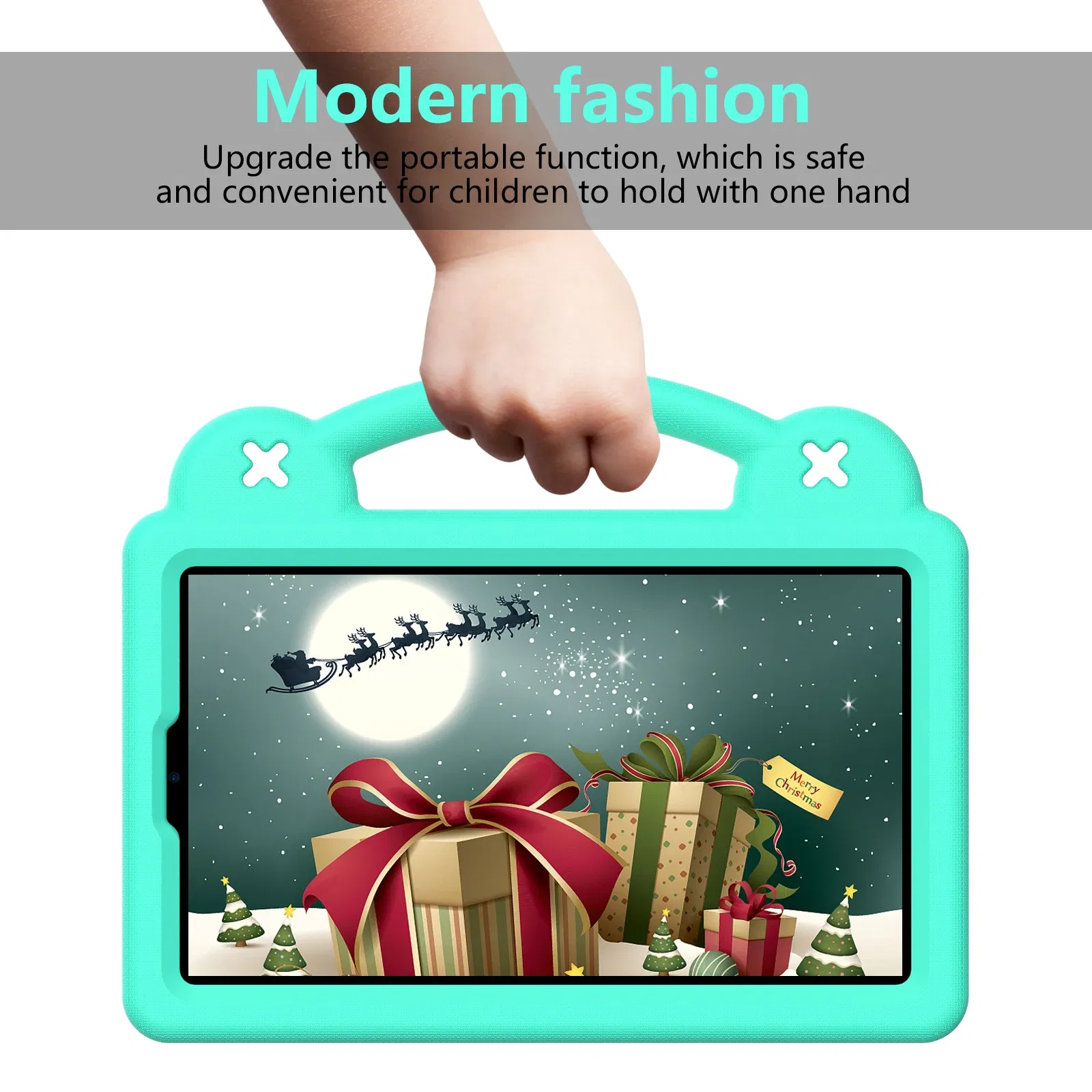 Color: Red, Size: eleven - Kids EVA Handle Case for Xiaomi Redmi Pad SE 8.7 inch 2024 Shockproof Protective Cute Strawberry Bear Tablet Cover 8.7"