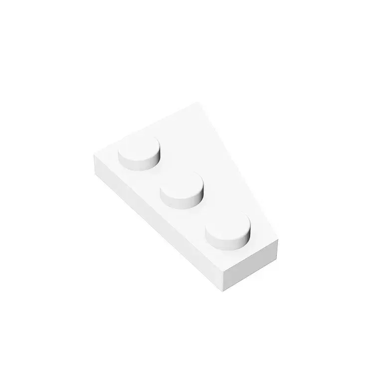 Color: Orange - Gobricks GDS-546 Wedge, Plate 3 x 2 Left compatible with lego 43723 pieces of children's DIY Assemble Building Blocks