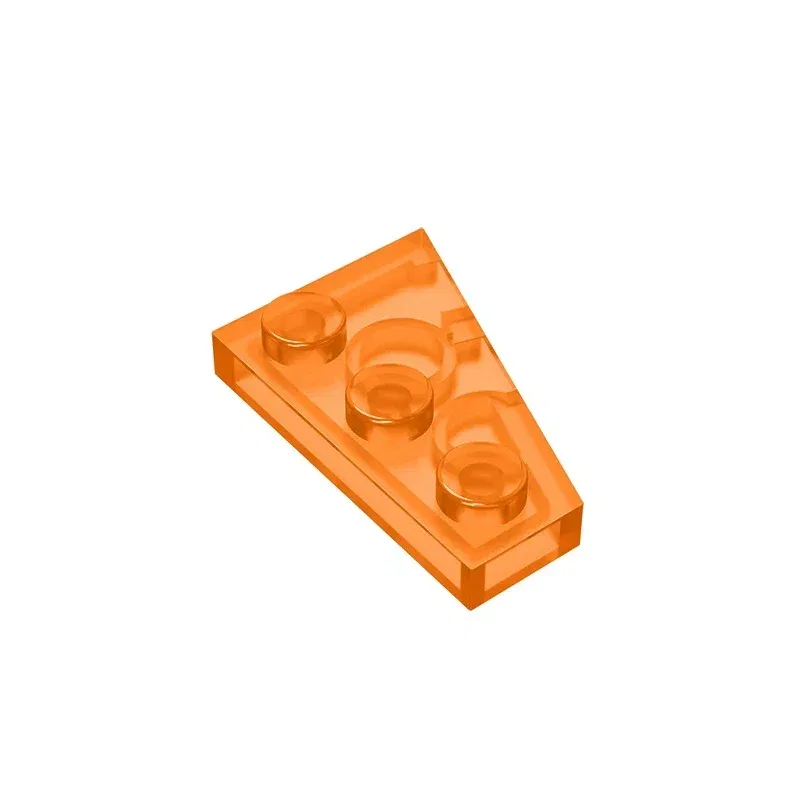 Color: Orange - Gobricks GDS-546 Wedge, Plate 3 x 2 Left  compatible with lego 43723 pieces of children's DIY Assemble Building Blocks