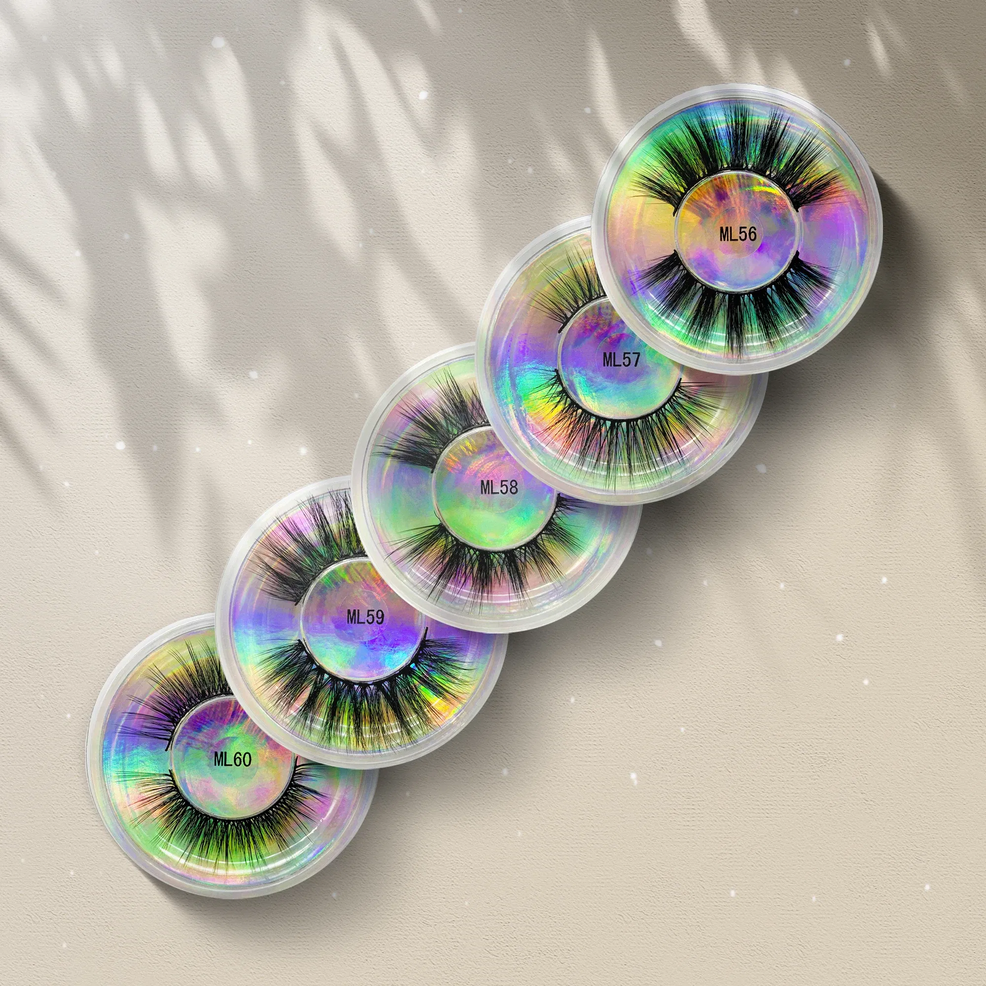 Color: Light Grey, Ships From: CHINA - Fake Eyelashes Wholesale Fluffy False Eyelashes Makeup Eyelash Extension Accessoires Faux Mink Lashes maquiagem