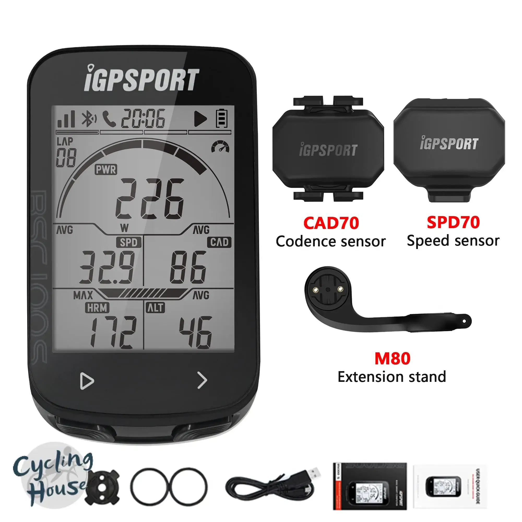 Color: Green - Igpsport Bsc100s Bicycle Computer Outdoor Riding Odometer Candence Sensor Mtb Road Bike Igs 100s Speedometer Ant+ Gps