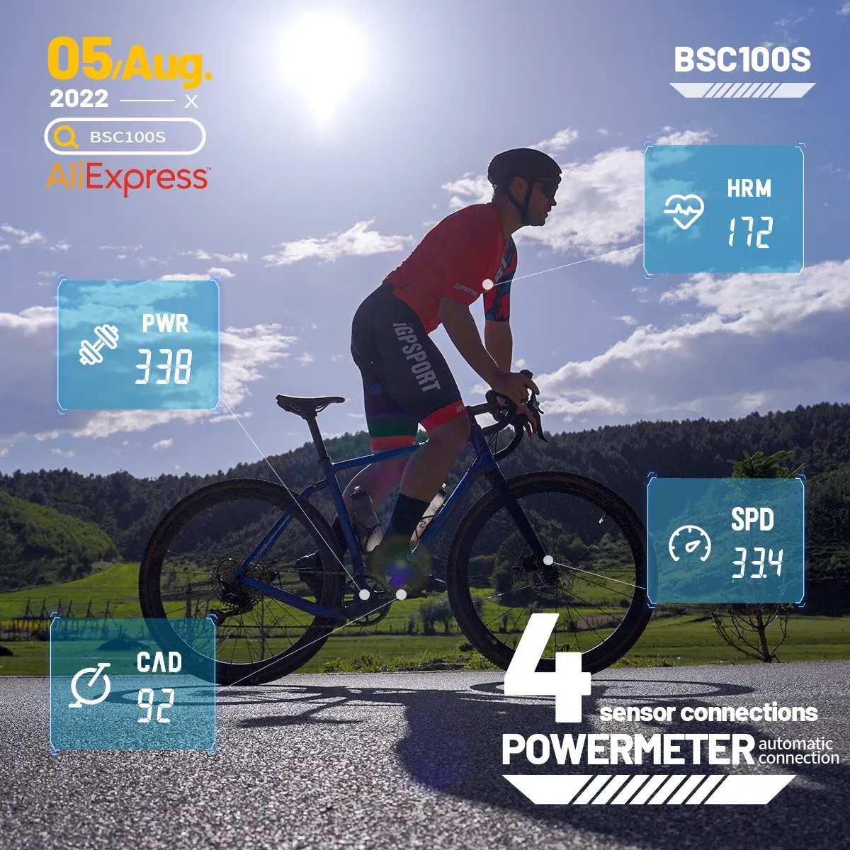 Color: Green - Igpsport Bsc100s Bicycle Computer Outdoor Riding Odometer Candence Sensor Mtb Road Bike Igs 100s Speedometer Ant+ Gps