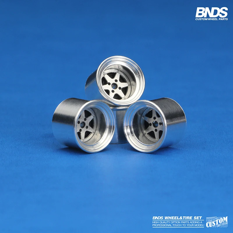 Color: Sky blue, Ships From: CHINA - 1/64 Alloy Wheels With Rubber Tires By BNDS 64053/64088 Assembly Rims Modified Parts for Model Car Refitted VIP Style
